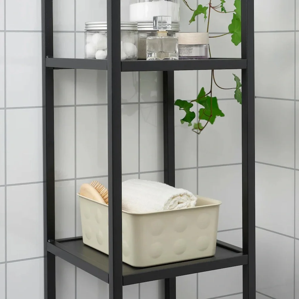 Cream Storage Bins Set of 10  7 ¾x9 ¾x4 